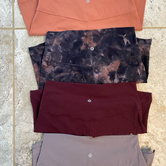 Four pairs of Lululemon align shorts with 6 inch inseam. Size 10. - Picture 2 of 9